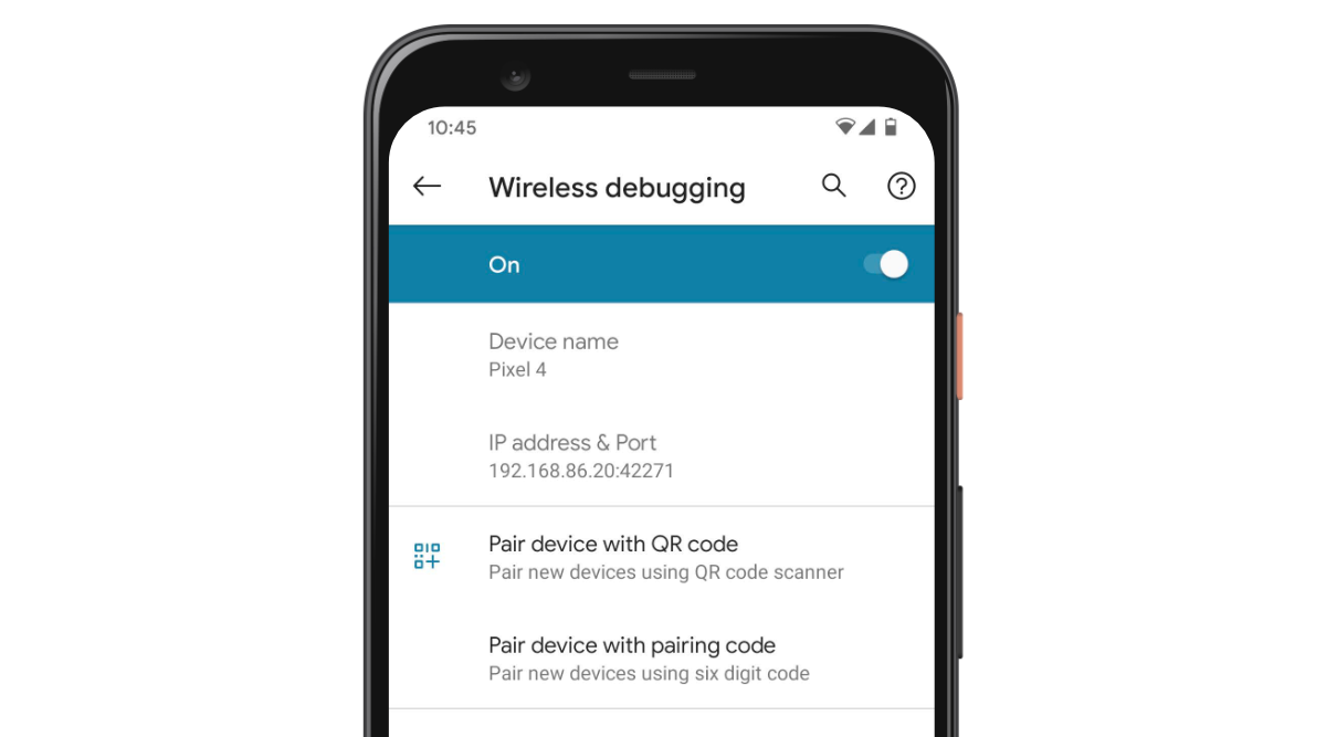 wireless debugging android studio